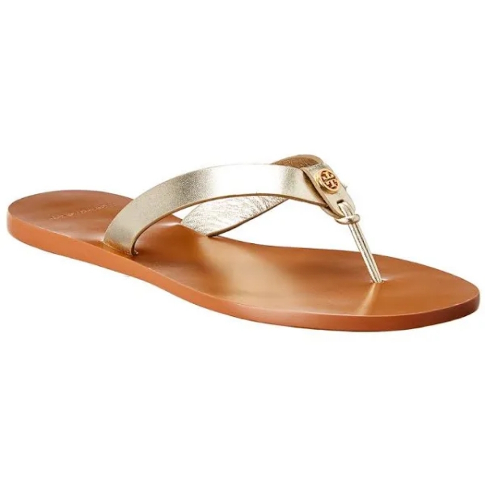 Tory Burch Manon thong sandal in gold wonens shoes size 6